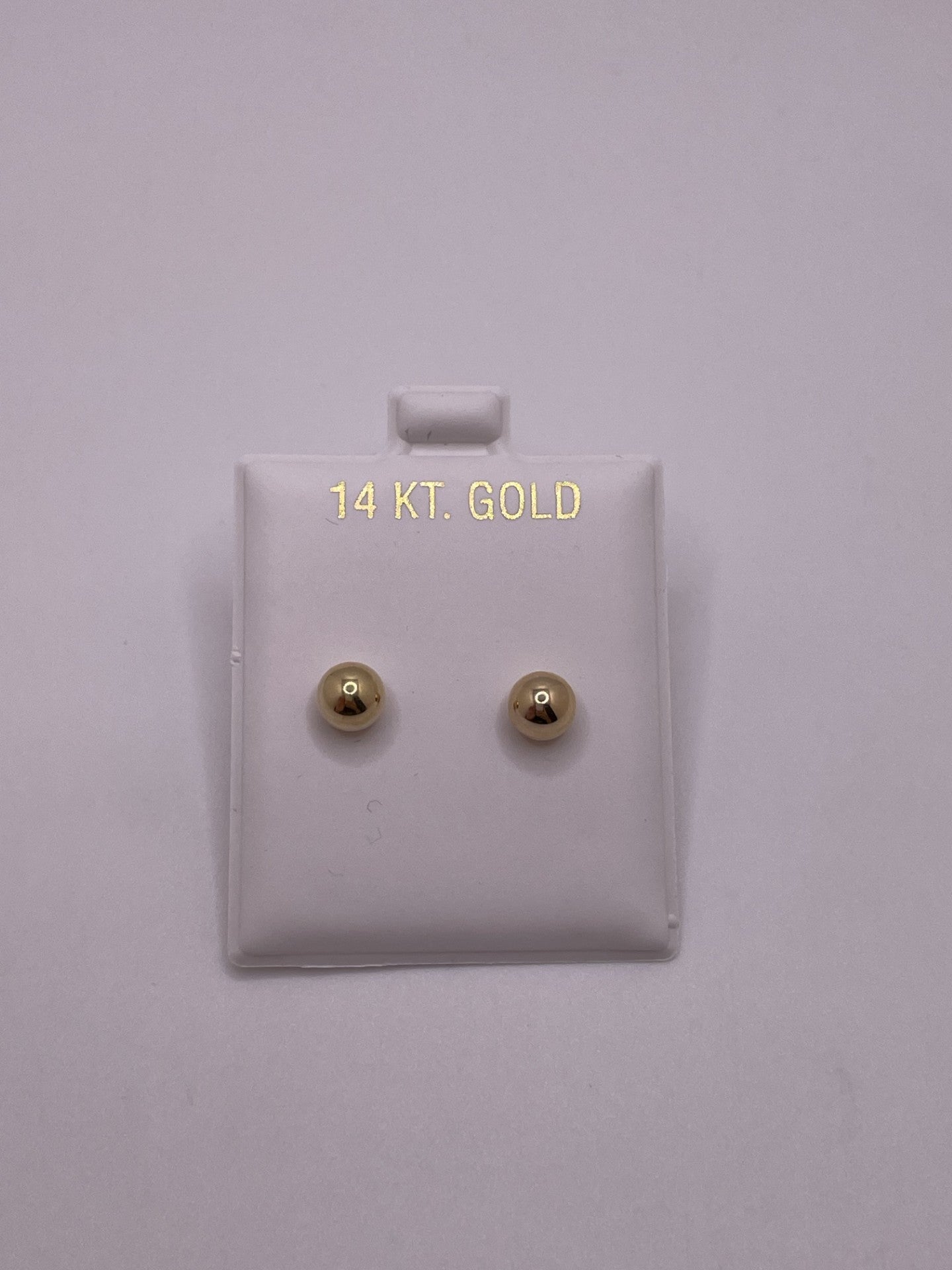 14K Gold 6mm Ball Earrings